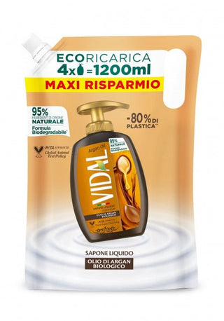 Vidal Sapone Liquido Ecoricarica 1200 Ml Argan