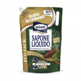 Mil Mil Sapone Liquido Ricarica Busta Pino & Ginepro 2 Litri