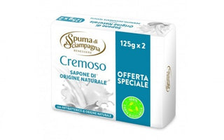 Spuma Di Sciampagna Sapone Solido Cremoso Origine Naturale 125 Gr. X2