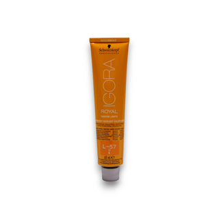 Schwarzkopf Profesjonell Igora Royal permanent hårfarge L-57 Gyllen kobber 60 ml