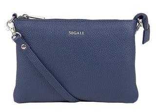 Segali Damen-Leder-Umhängetasche blue 4500 