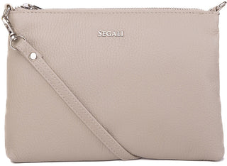 Segali Bolso bandolera de piel para mujer blanco 