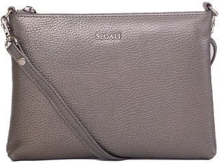 Segali Borsa A Tracolla In Pelle Da Donna argento
