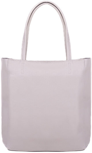 Segali Bolso de mano de piel para mujer adele gris claro 