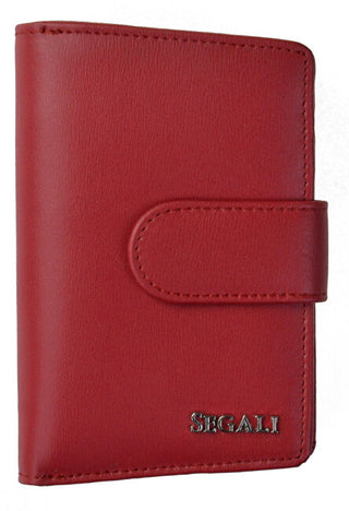 Segali Cartera de piel para mujer color rojo 