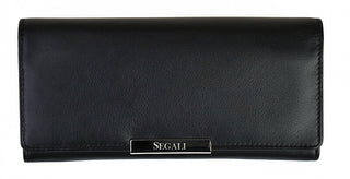 Segali portafoglio in pelle da donna 7066 black