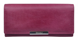 Segali portafoglio in pelle da donna 7066 fucsia