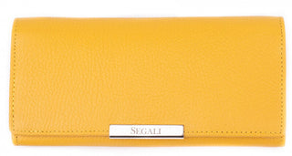 Segali Portafoglio In Pelle Da Donna giallo