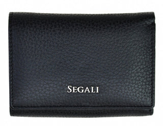 Segali Cartera de piel para mujer color negro 7106 