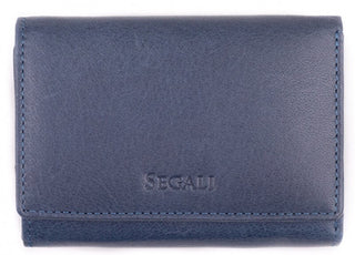 Segali Portafoglio In Pelle Da Donna 7106 B S Indaco