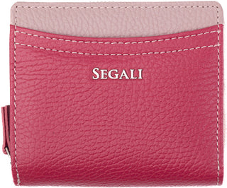 Segali Portafoglio In Pelle Da Donna magenta rose