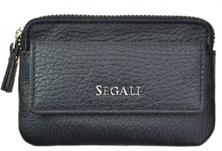 Segali Mini Portafoglio-Portachiavi In Pelle A 7483 Nero