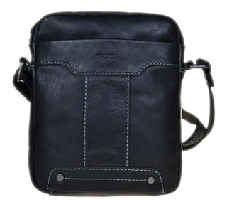 Segali da uomo leather borsa a tracolla Black