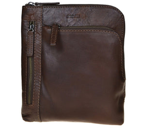 Segali da uomo leather borsa a tracolla 25579 Brown