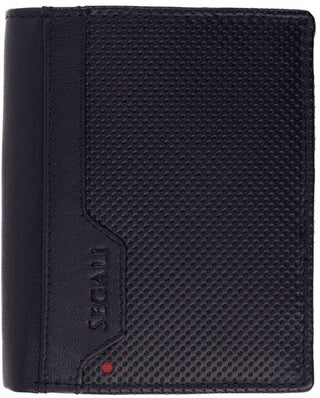 Segali Cartera de piel para hombre 1054 negro 