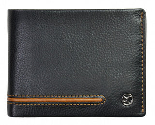 Segali portafoglio in pelle da uomo 753 115 026 black / cognac