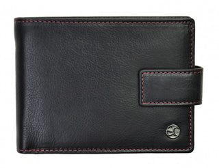Segali Portafoglio Uomo In Pelle 907 114 2007 C Nero / Rosso