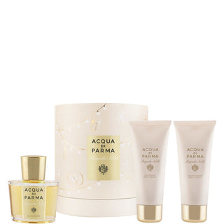 Definir Acqua di Parma: Acqua Nobile Magnolia Eau De Parfum 100 ml + Loção Hidratante Corporal Magnolia Nobile 75 ml + Gel de Banho Magnolia Nobile para todos os tipos de pele 75 ml