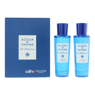 Set Acqua di Parma: Blu Mediterraneo - Fico di Amalfi Eau De Toilette Unisex 30 ml + Blue Mediterraneo - Mirto di Panarea Eau De Toilette Unisex 30 ml