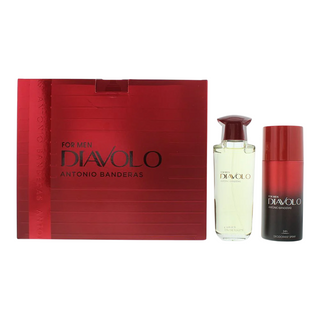 Set Antonio Banderas: Diavolo Eau De Toilette da uomo 100 ml + Diavolo 24h Protection Deodorant Spray da uomo 150 ml