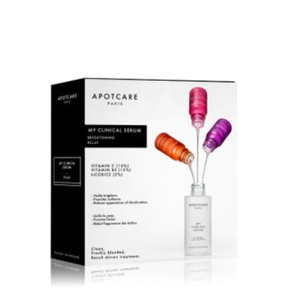 Sada sér My Clinical Serum Apotcare: Rozjasňující sérum na obličej, 10 ml + vitamín B3 proti zarudnutí pleti, sérum na obličej, 10 ml + lékořice, bez alkoholu, proti nedokonalostem pleti, denní i noční sérum na obličej, 10 ml