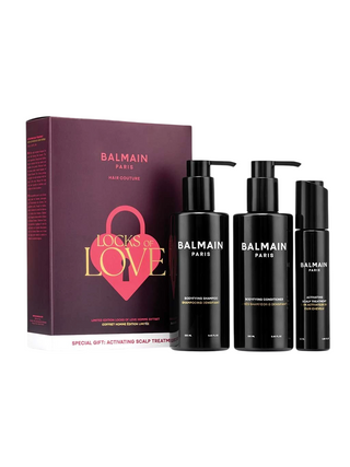 Set Locks of Love Balmain Professionnel: Homme, Shampoo per capelli, Bodyfying, 250 ml + Homme, Balsamo per capelli, Bodyfying, 250 ml + Homme, Siero per cuoio capelluto, Per stimolare la crescita, 50 ml