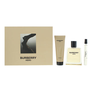 Set Burberry: Hero, Eau De Toilette, per uomo, 100 ml + Hero, Eau De Toilette, per uomo, 10 ml + Hero, Gel doccia, per tutti i tipi di pelle, 75 ml