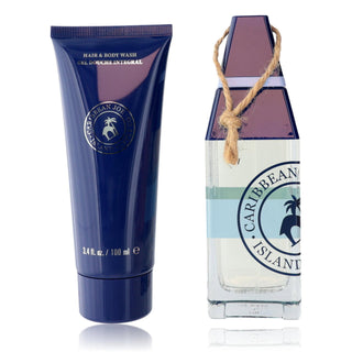 Set Caribbean Joe: Island Supply Azure Sails, eau de toilette, per uomo, 125 ml + Island Supply Azure Sails, gel doccia e shampoo 2 in 1, 100 ml
