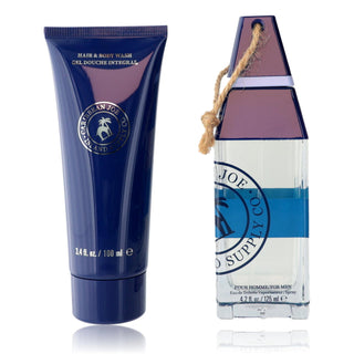 Set Caribbean Joe: Island Supply Sapphire Sands, eau de toilette, per uomo, 125 ml + Island Supply Sapphire Sands, gel doccia e shampoo 2 in 1, 100 ml