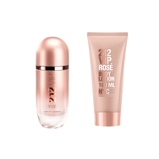 Set Carolina Herrera: 212 VIP Rose, Eau De Parfum, da donna, 80 ml + 212 VIP Rose, idratante, lozione per il corpo, 100 ml