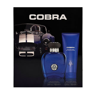 Set Carroll Shelby: Blue Cobra, eau de toilette, per uomo, 100 ml + Blue Cobra, gel doccia e shampoo 2 in 1, 150 ml