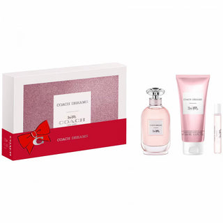 Set Coach: Dreams Eau De Parfum da donna 90 ml + Dreams Eau De Parfum da donna 10 ml + Dreams lozione corpo All Over The Body 100 ml