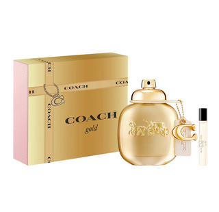 Set Coach: Gold, Eau De Parfum, da donna, 50 ml + Gold, Eau De Parfum, da donna, 7,5 ml