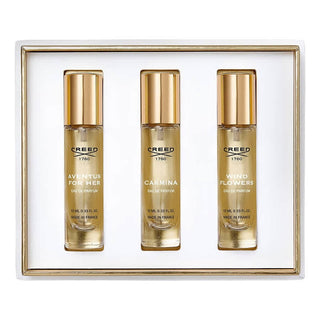 Set Creed: Aventus, Eau De Parfum, da donna, 10 ml + Wind Flowers, Eau De Parfum, da donna, 10 ml + Carmina, Eau De Parfum, da donna, 10 ml
