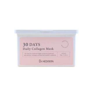 Set Dr. Hedison 30 giorni di collagene quotidiano vegano idratazione intensa maschera in tessuto viso quotidiano 30 pezzi 320 g