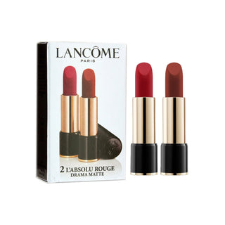 Sada rtěnek Duo Lancome L`Absolu Rouge Matte Cream 290 Drama 2 kusy 3,4 g