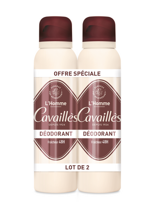 Set Duo Roge Cavailles L'Homme Deodorante Spray Protezione 48h Per Uomo 2 pz 150 ml