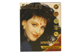 Eagles Set, Tinta Per Capelli All'Henné, Tintura Permanente Per Capelli, Rosso Brillante, 6 pz, 10 g