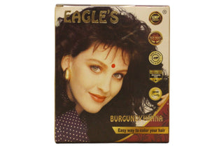 Eagles Set, Tinta Per Capelli All'henné, Tintura Per Capelli Permanente, Bordeaux, 6 pz, 10 g