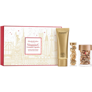 Set Elizabeth Arden : Ceramide, Elimina Impurità, Crema Detergente, 50 ml + Ceramide, Vitamina C, Ristrutturante, Capsule Siero, Per Viso, 30 pz + Ceramide, Acido Ialuronico e Ceramidi, Idratante, Capsule Siero, Viso, 14 pz