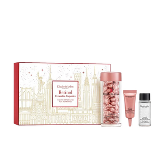 Set Elizabeth Arden: Retinol Ceramide riduce le linee sottili e le rughe, capsule di siero per il viso 60 pz + crema contorno occhi levigante al retinolo Ceramide 5 ml + crema viso all'acqua rinnovatrice al retinolo HPR Ceramide 15 ml