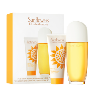 Set Girasoli Elizabeth Arden: Girasoli, profumato, giorno e notte, lozione per il corpo, 100 ml + Girasoli, Eau De Toilette, per donne, 100 ml