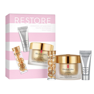 Set Elizabeth Arden: Superstart Restorative Serum 5 ml + Ceramide Crema viso idratante SPF 30 50 ml + Advanced Ceramide Restores siero viso in capsule 7 pezzi