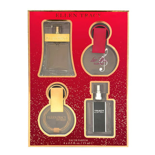 Set Ellen Tracy: Classic, Eau De Parfum, da donna, 15 ml + Tracy, Eau De Parfum, da donna, 15 ml + Bronze, Eau De Parfum, da donna, 15 ml + Love Notes, Eau De Parfum, da donna, 15 ml