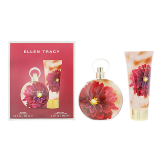 Set Ellen Tracy: Dream Florals Red Dahlia, Eau De Parfum, per donna, 100 ml + Dream Florals Red Dahlia, idrata, lozione per il corpo, corpo, 100 ml