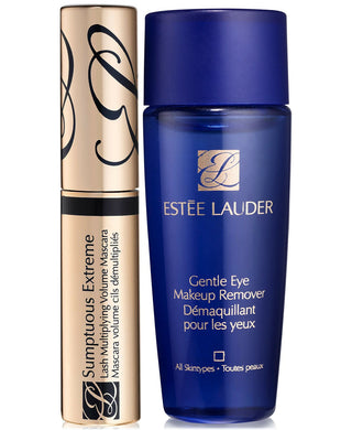 Set Extreme Lashes Estee Lauder: delicato Eye, lozione struccante, 30 ml + Sumptuous Extreme, waterproof, volumizzante, mascara, nero, 2,8 ml