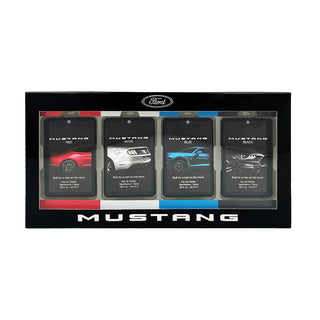 Set Ford: Mustang Red, Eau De Toilette, per uomo, 20 ml + Mustang White, Eau De Toilette, per uomo, 20 ml + Mustang Blue, Eau De Toilette, per uomo, 20 ml + Mustang Black, Eau De Toilette, per uomo, 20 ml