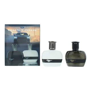 Set Ford: Mustang White, Eau De Toilette, per uomo, 50 ml + Mustang Black, Eau De Toilette, per uomo, 50 ml