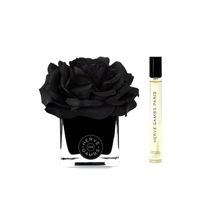 Набор Аромат для помещения Herve Gambs Ombre Patchouli Спрей 10 мл с диффузором Nero Couture и фарфоровым цветком