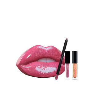 Heartbreaker Set Huda Beauty: Huda Beauty Matte Liquid Lipstick 1.9ml *Thumbnail + Huda Beauty lip pencil 1.2 g + Strobe liquid lipstick 2 ml *Miniature
